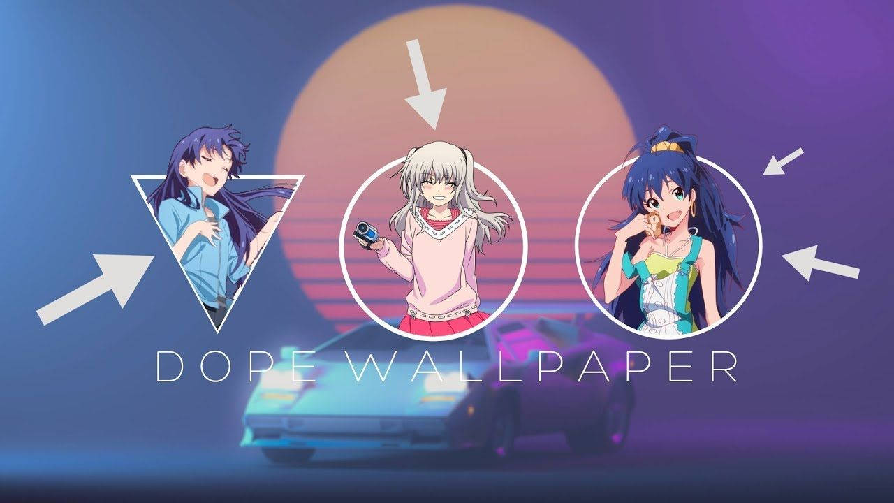 Dope Cartoon Anime Girls Background