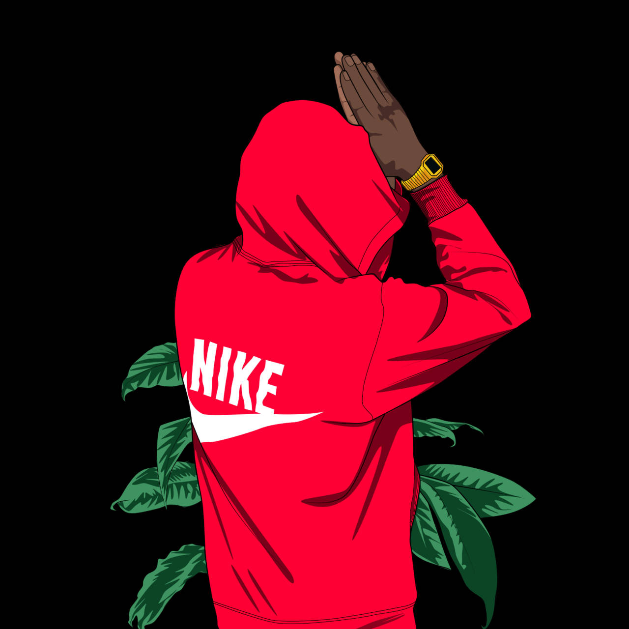 Dope Cartoon Nike Hoodie Background