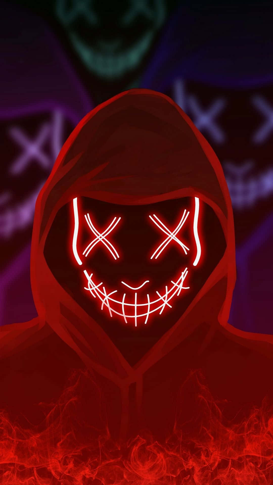 Dope Gangster In Red Hoodie Background