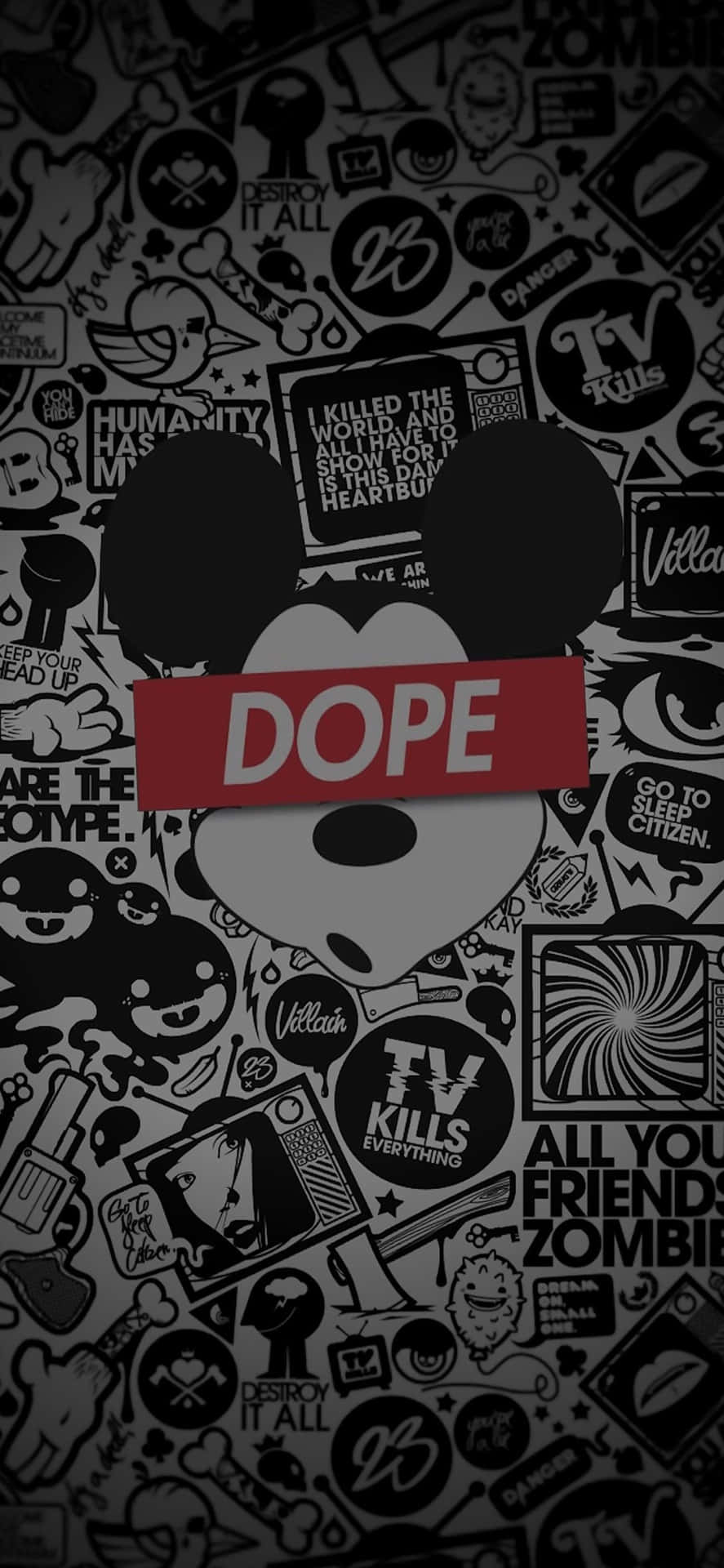 Dope_ Mickey_ Graffiti_ Background Background