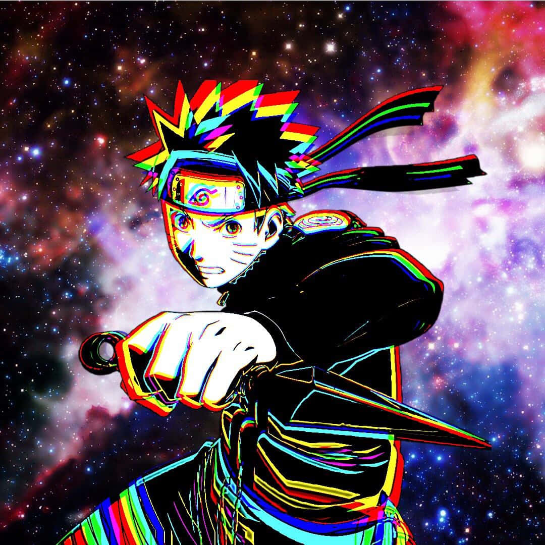 Dope Naruto Glitch Art Design Background