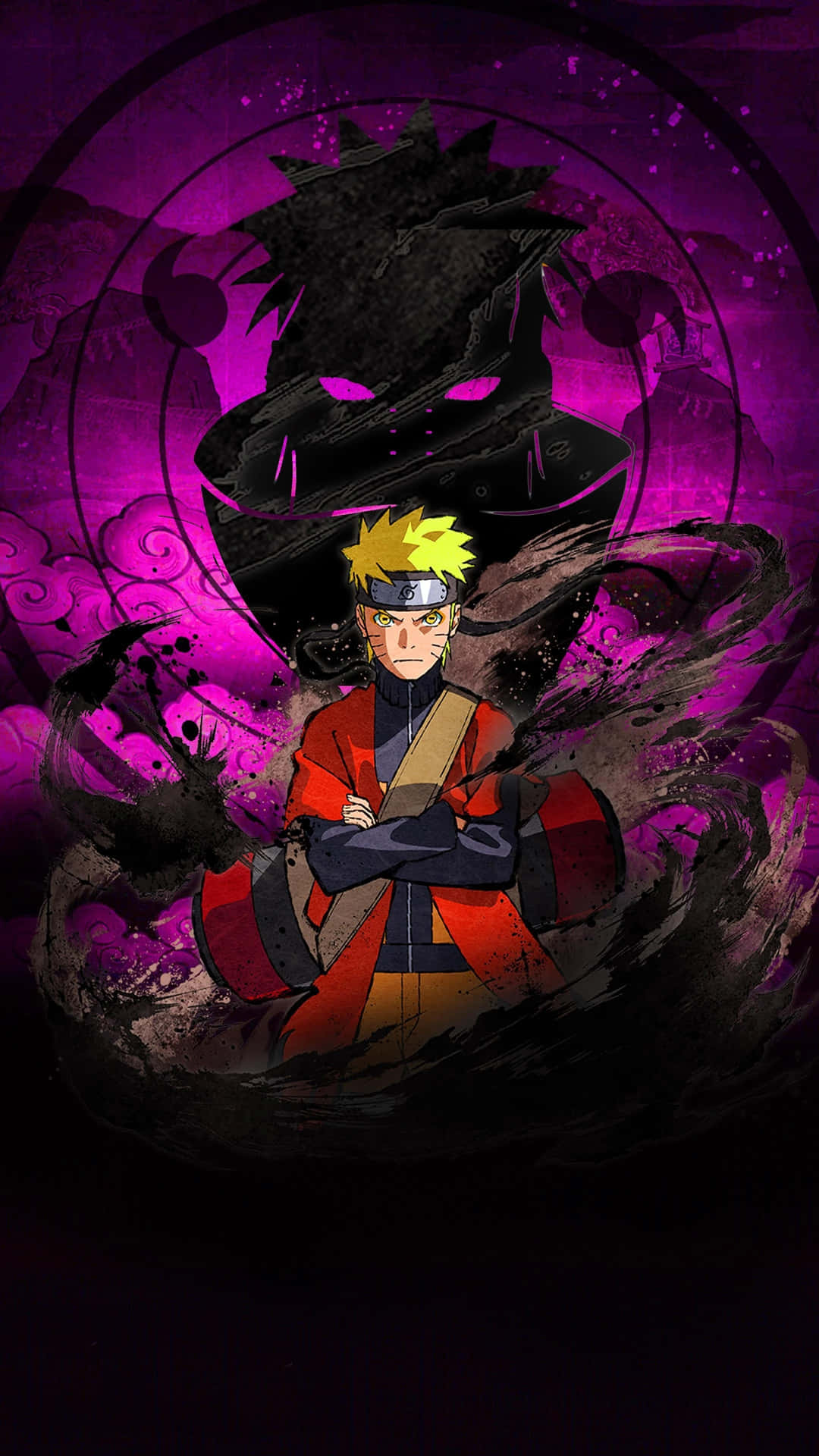 Dope Naruto Sage Mode With Pain Background