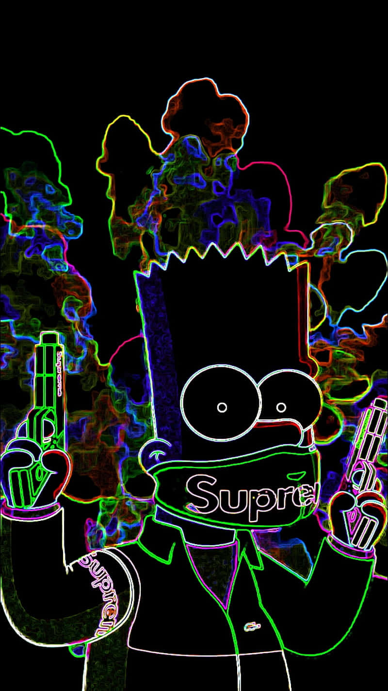 Dope Simpsons - A Cool Crossover Of Pop Culture Background