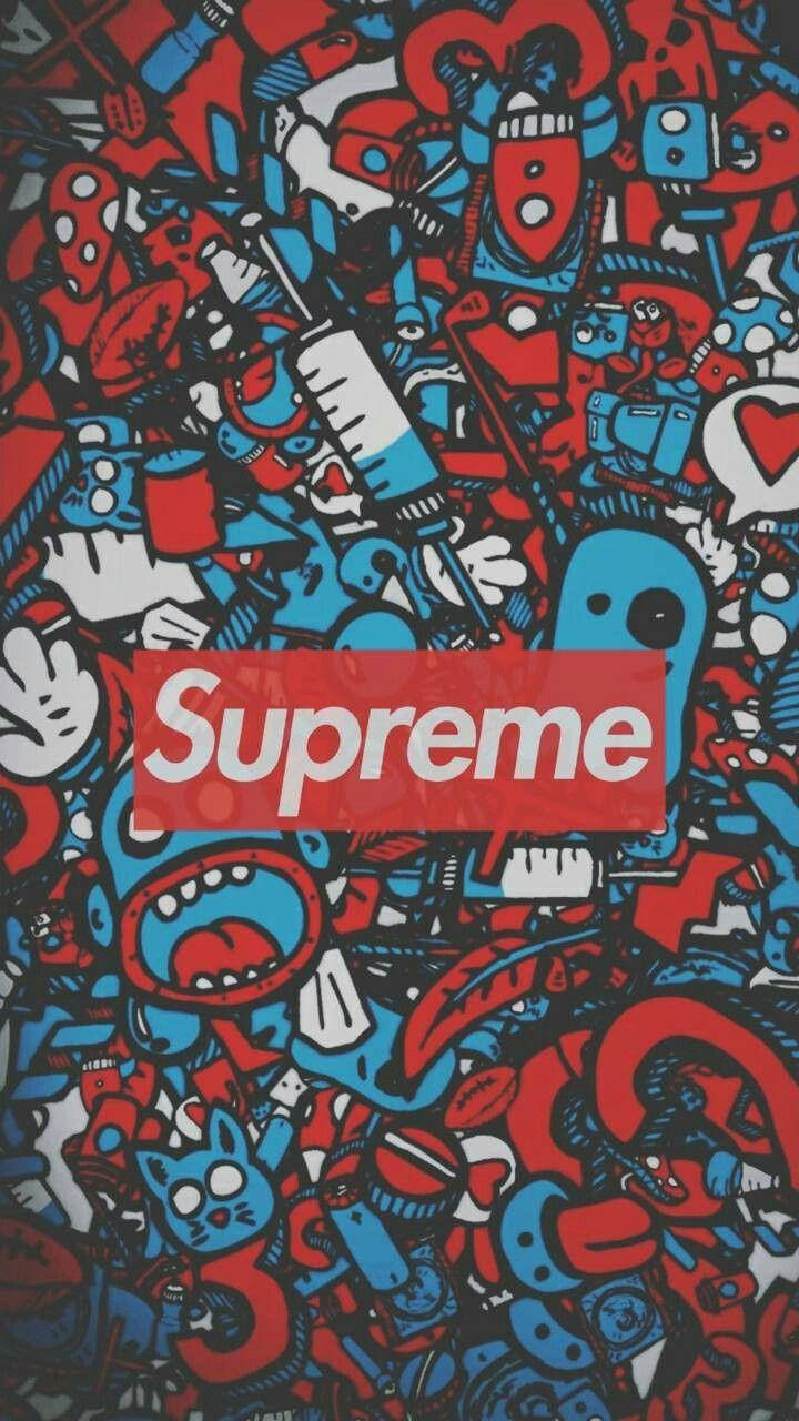 Dope Supreme Doodle Art Background