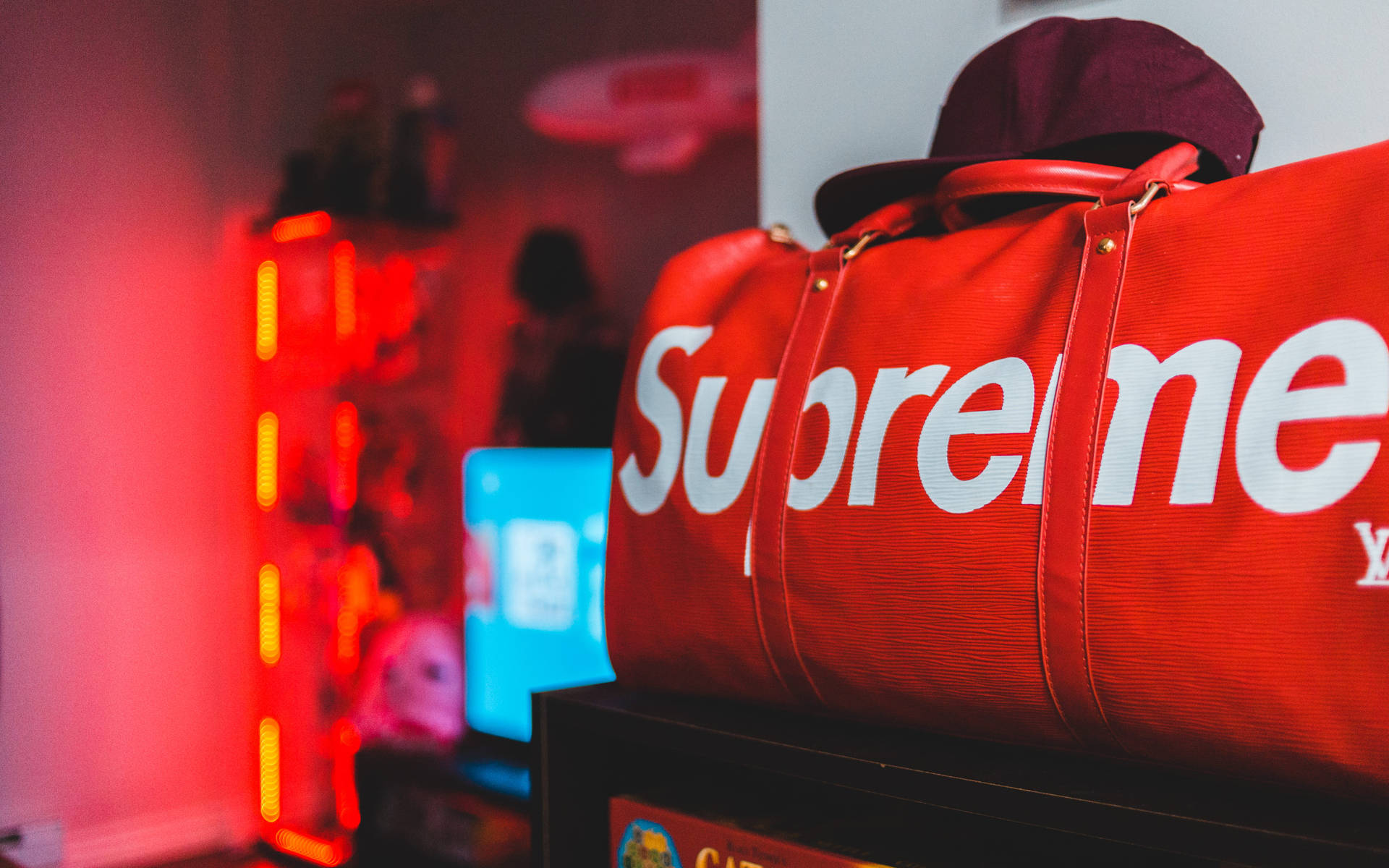 Dope Supreme Red Bag Background