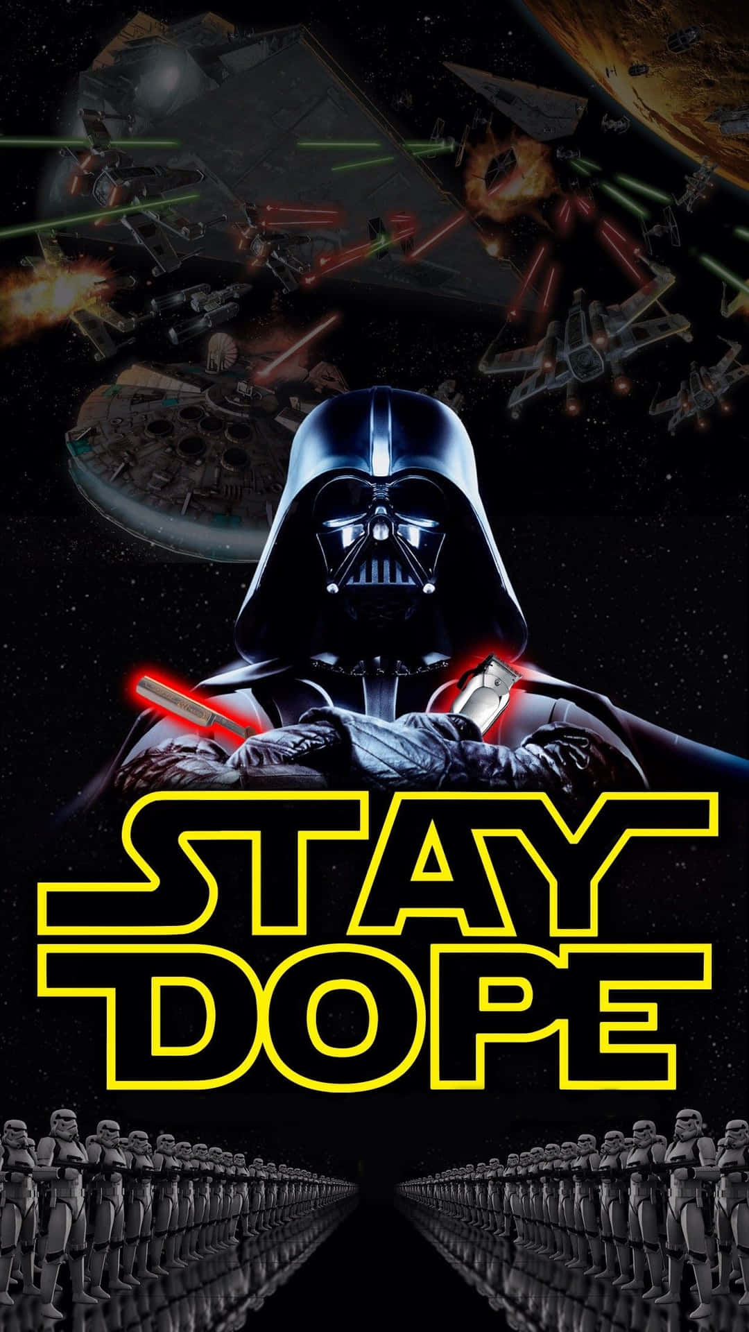 Dope Trippy Darth Vader Stay Dope