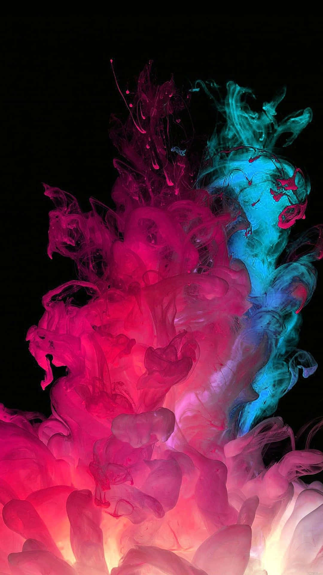 Dope Trippy Pink And Blue Smoke Background