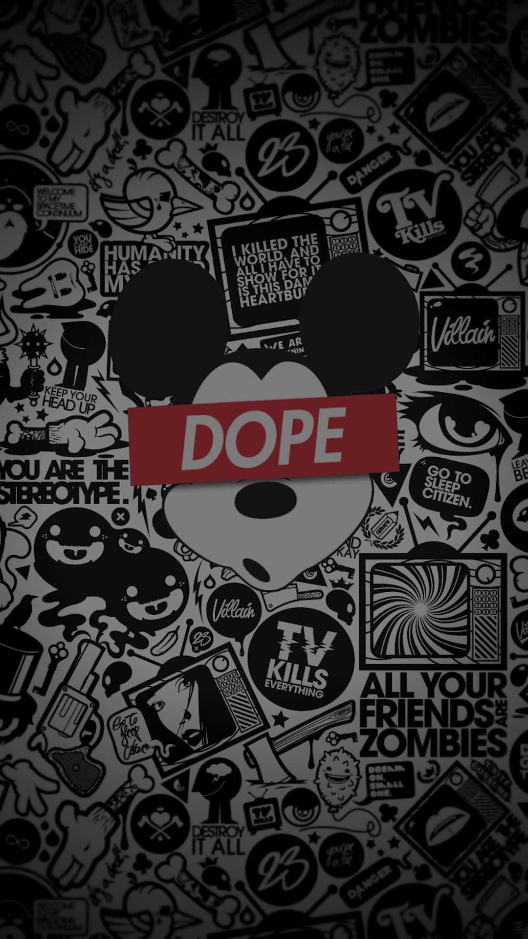 Dope Tumbler Mickey Mouse Wallpaper Background
