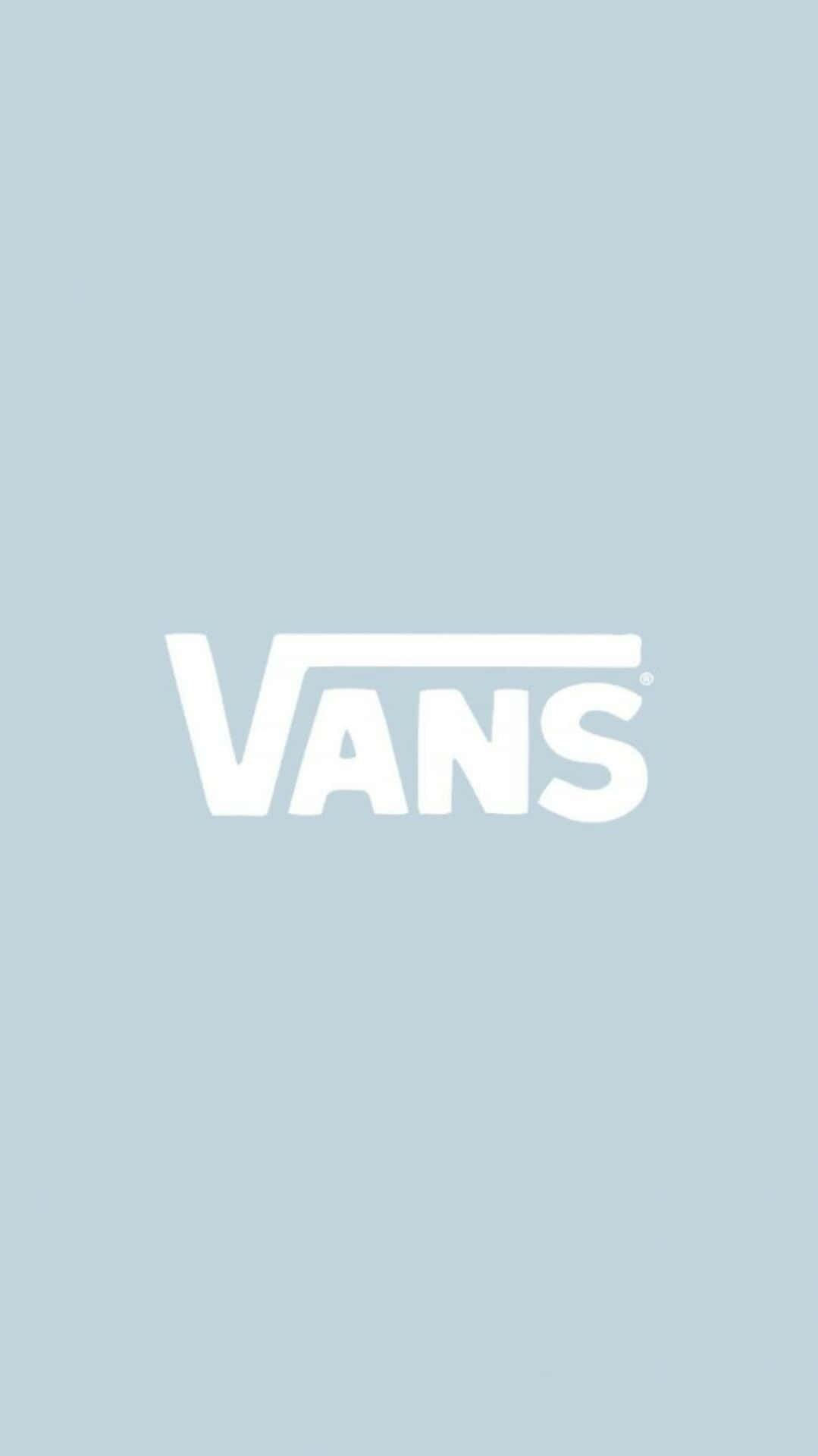 Dope Tumbler Vans Logo On A Blue Background Background