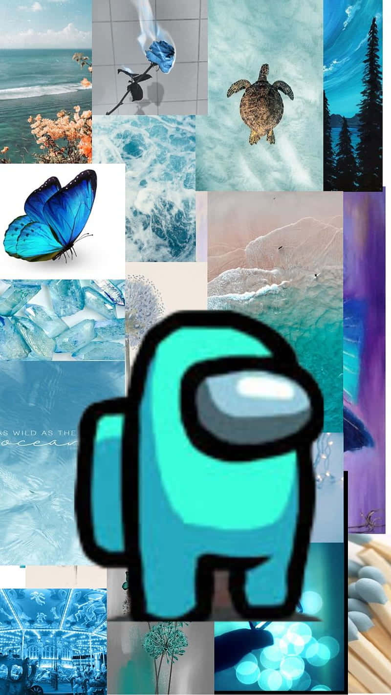 Dope Tumblr Blue Collage Wallpaper Background