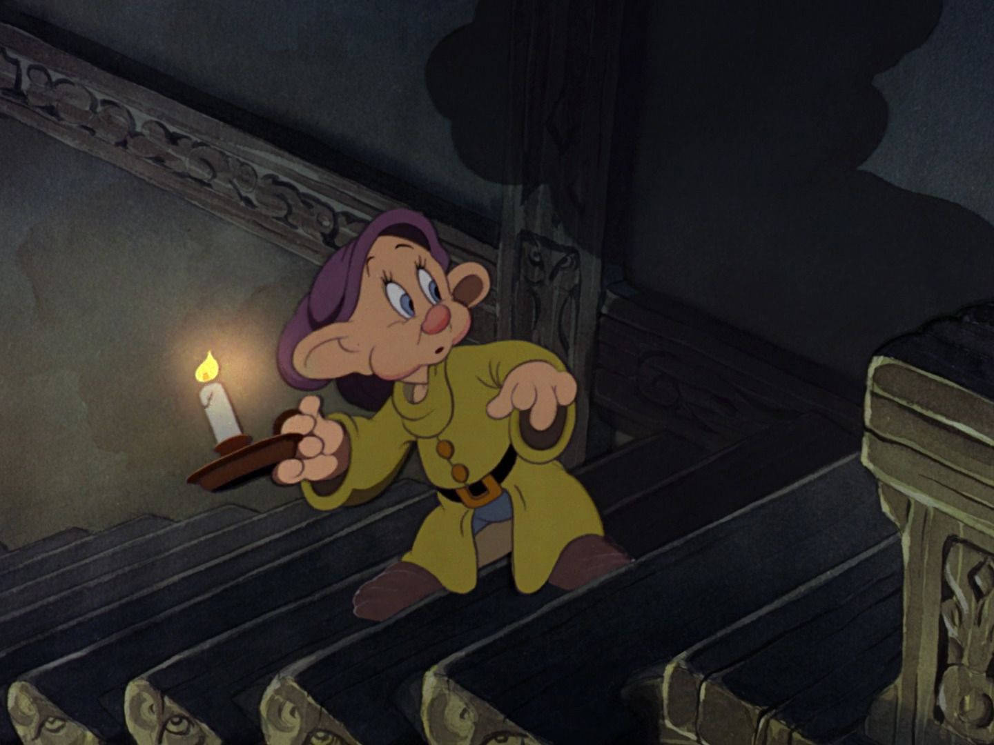 Dopey Dwarf At The Stairs Background