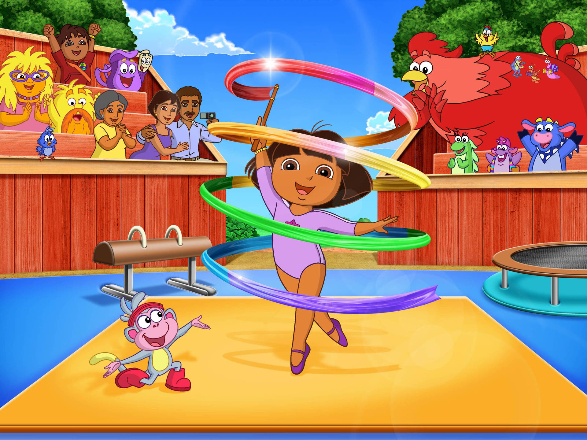 Dora The Explorer Gymnastics Adventure Background