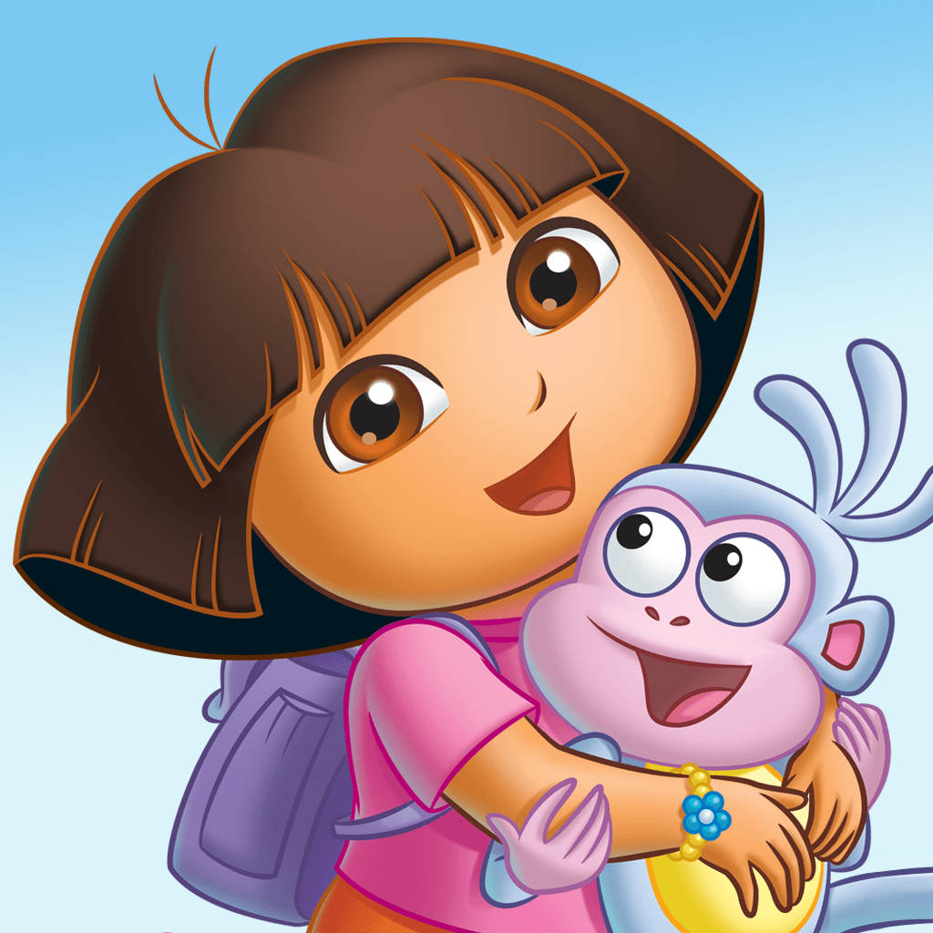 Dora The Explorer Hugging Boots Background
