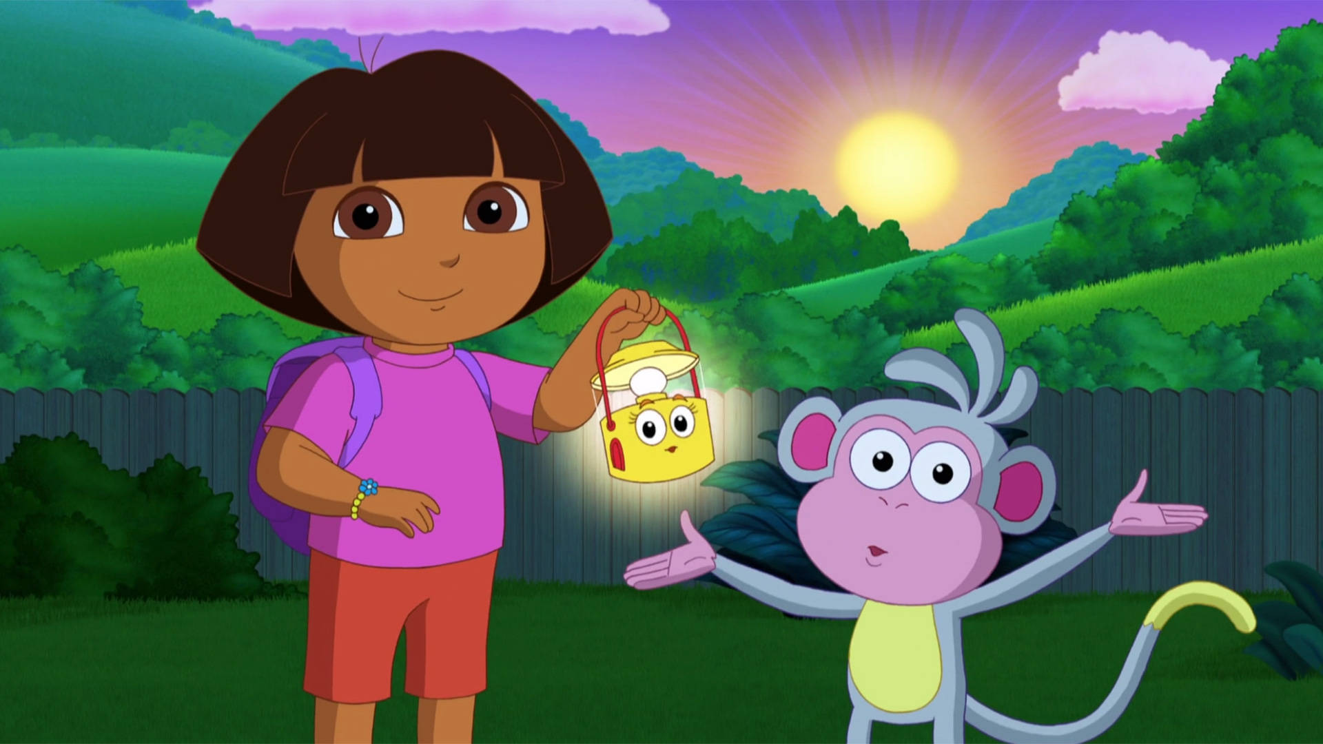 Dora The Explorer Night Light Adventure Background
