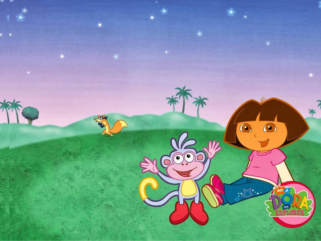 Dora The Explorer Starry Night Background