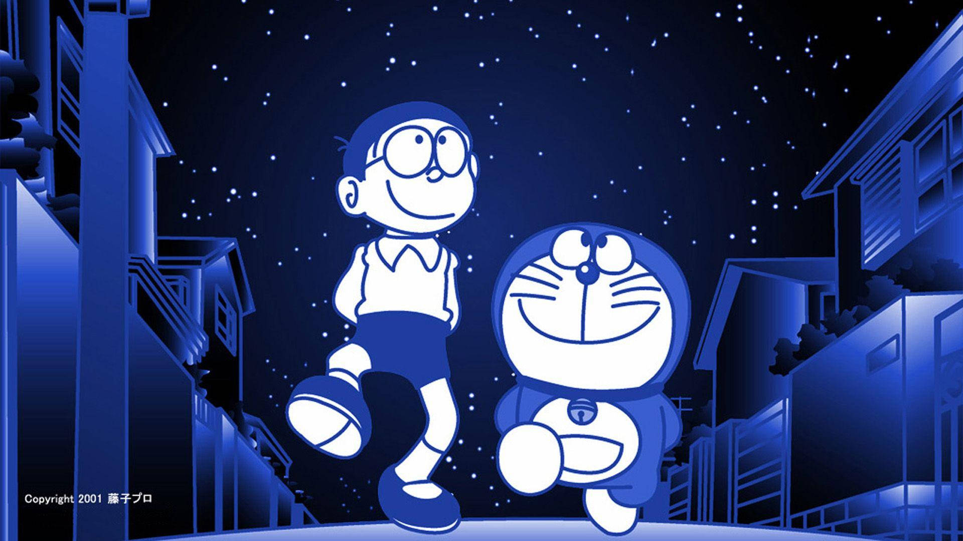 Doraemon And Nobita In Blue
