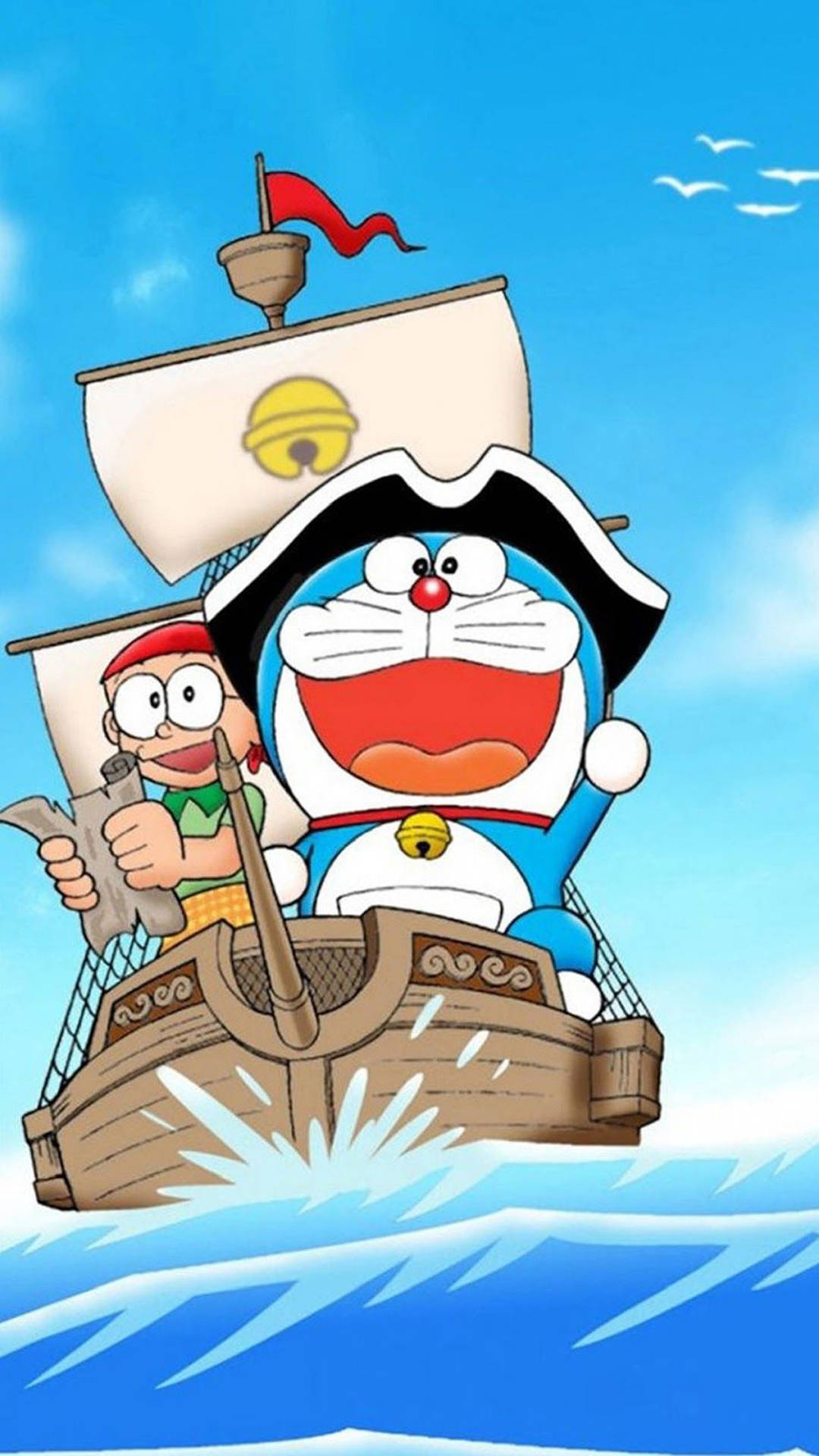 Doraemon And Nobita Pirate Ship Background