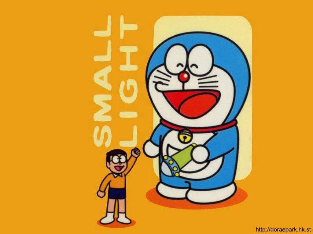 Doraemon And Nobita Small Light Art Background