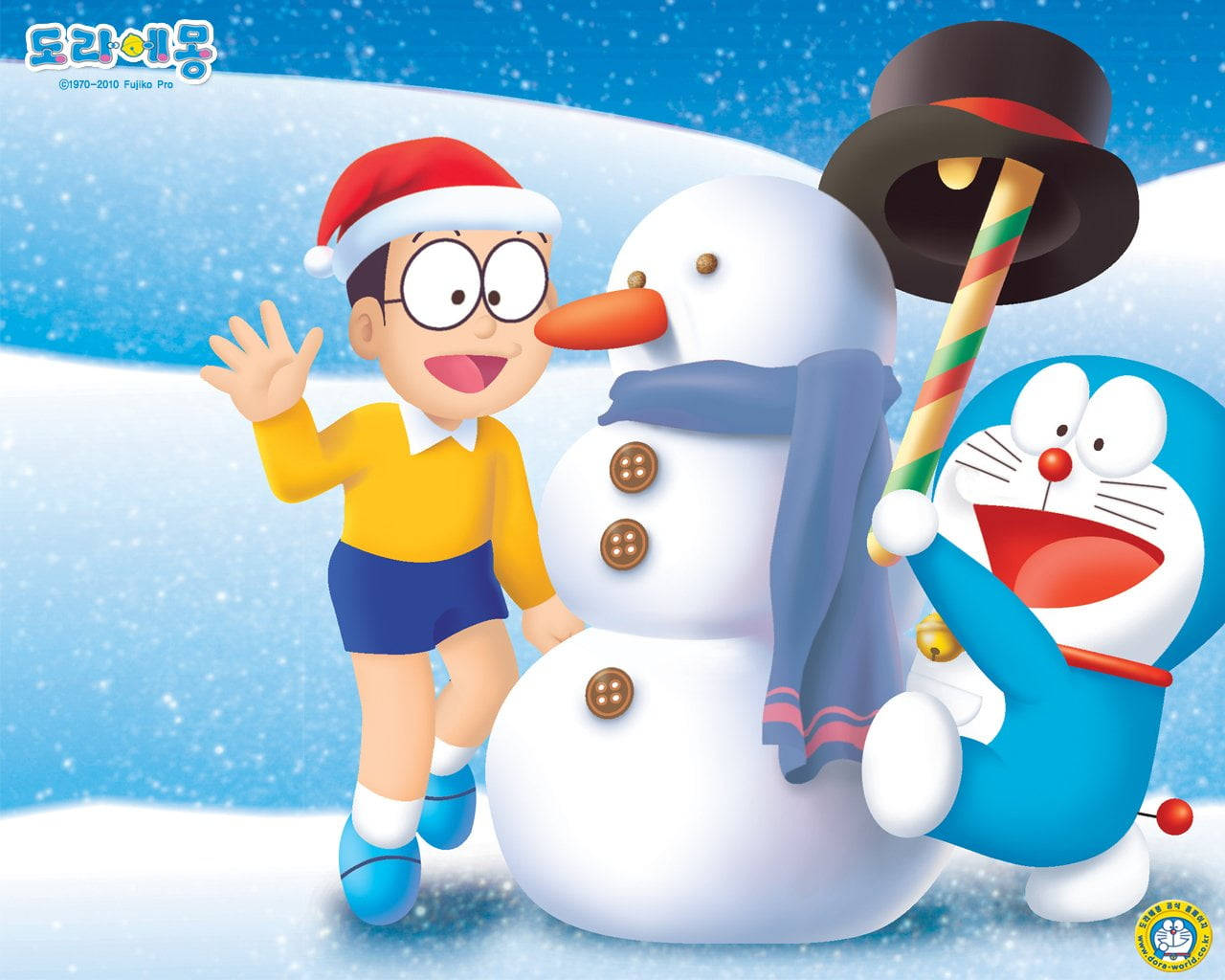Doraemon And Nobita Snowman Background