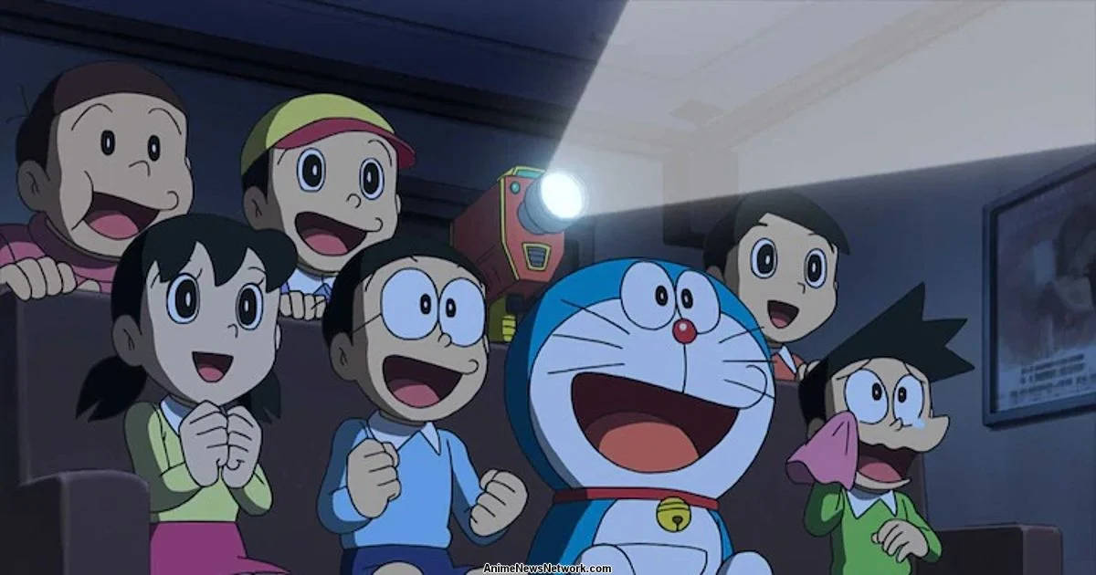 Doraemon And The Gang In The Cinema 4k Background