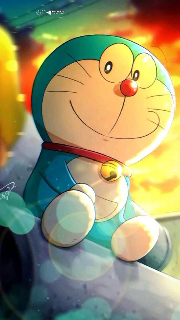 Doraemon On The Moon 4k Background