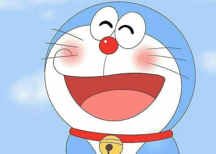 Doraemon Smiling Wide 4k Background