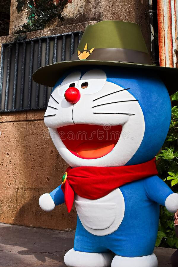 Doraemon Statue 4k Background