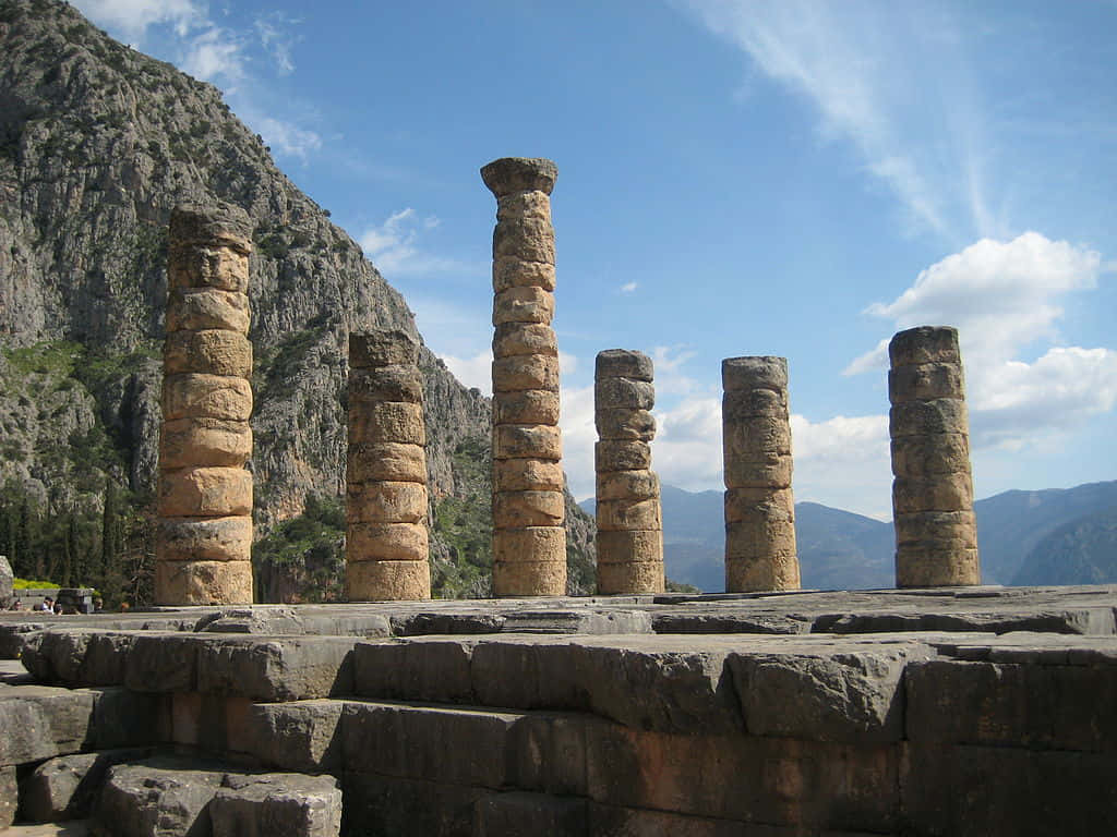 Doric Columns In Temple Of Apollo