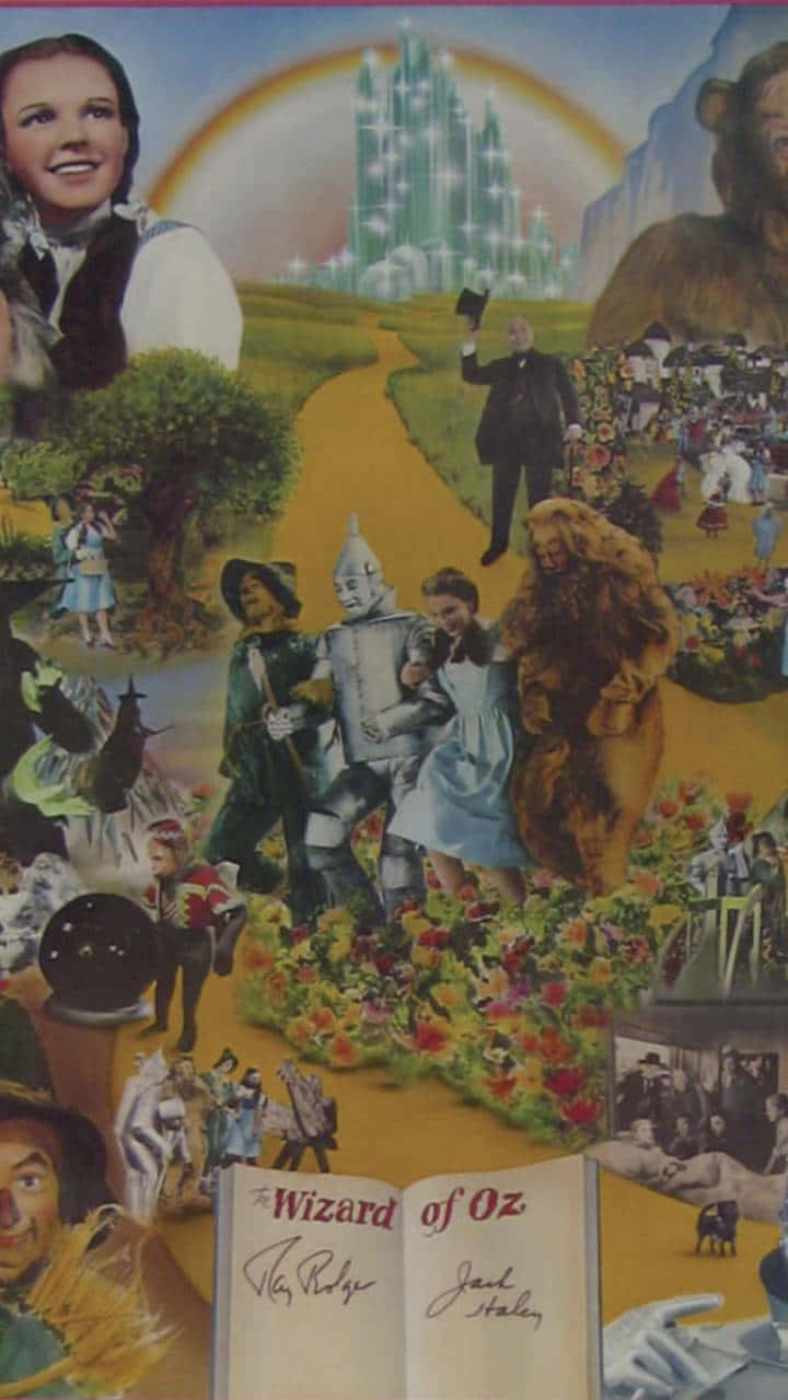 Dorothy Bravely Sets Out Down The Yellow Brick Road On An Unforgettable Adventure Background