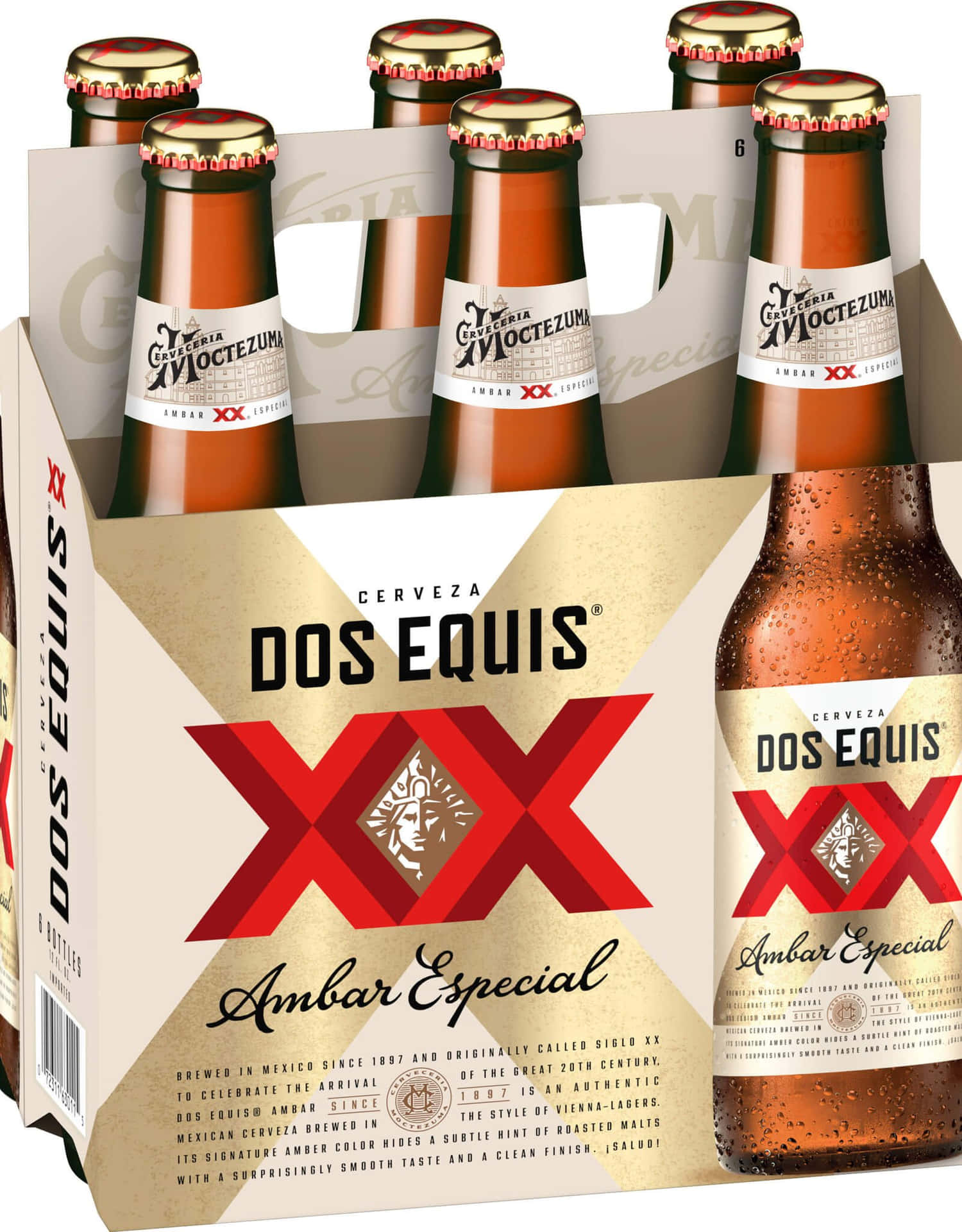 Dos Equis Ambar Especial Beer Pack Background