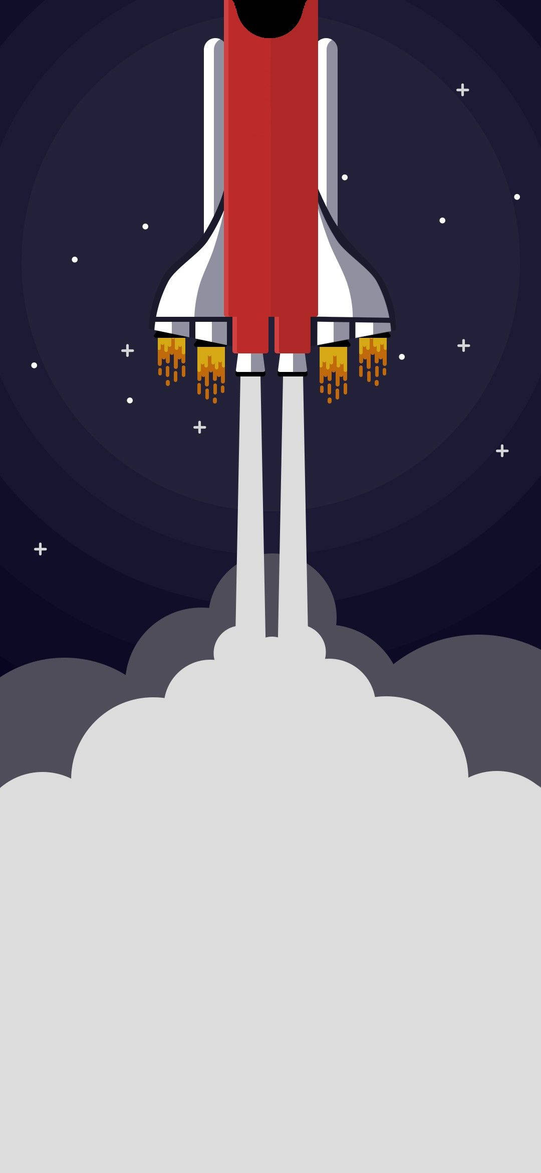 Dot Notch Red Rocket Ship Background