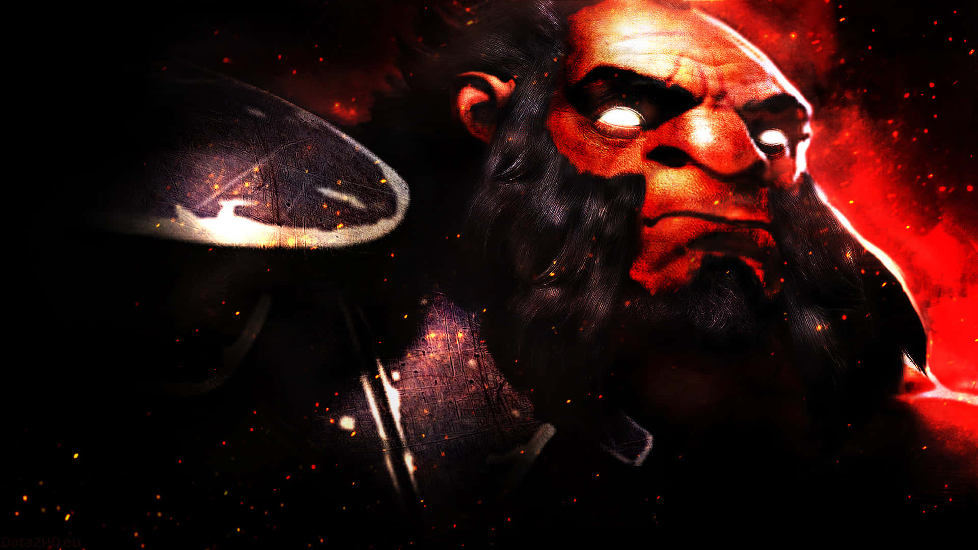 Dota 2 Action Hero - The Mighty Axe Unleashed Background