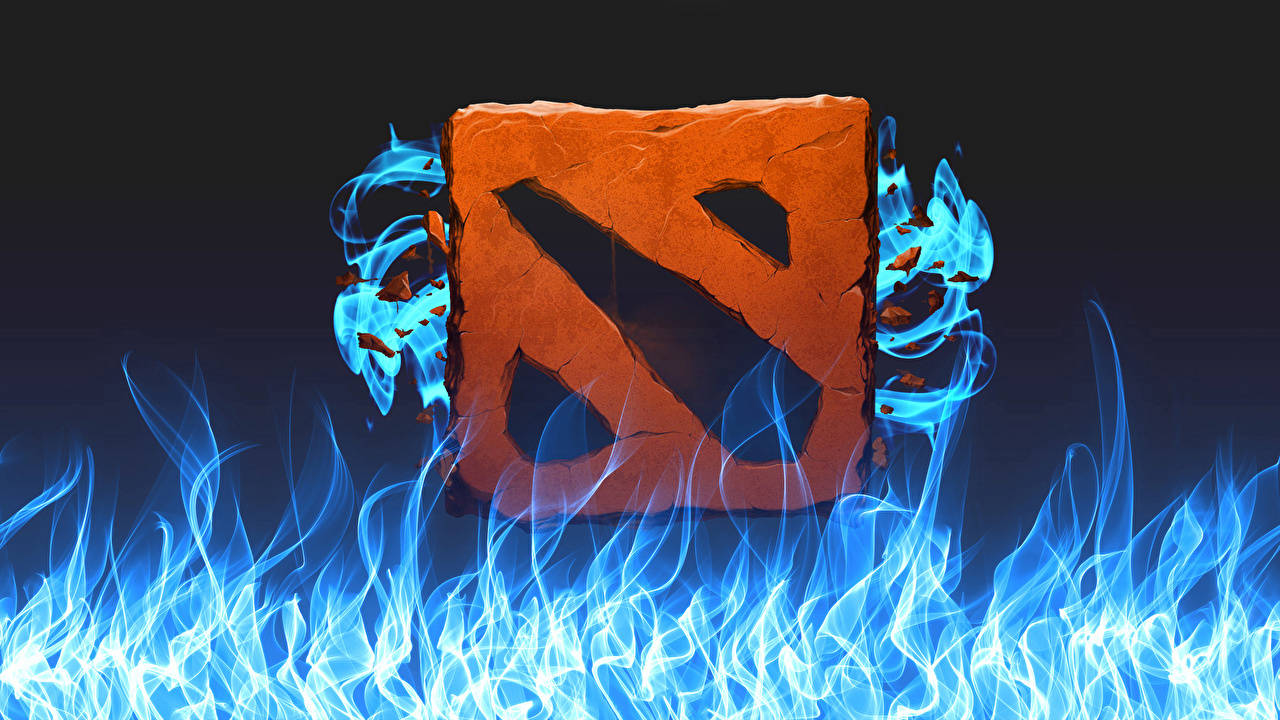 Dota 2 Logo Blue Fire Effect