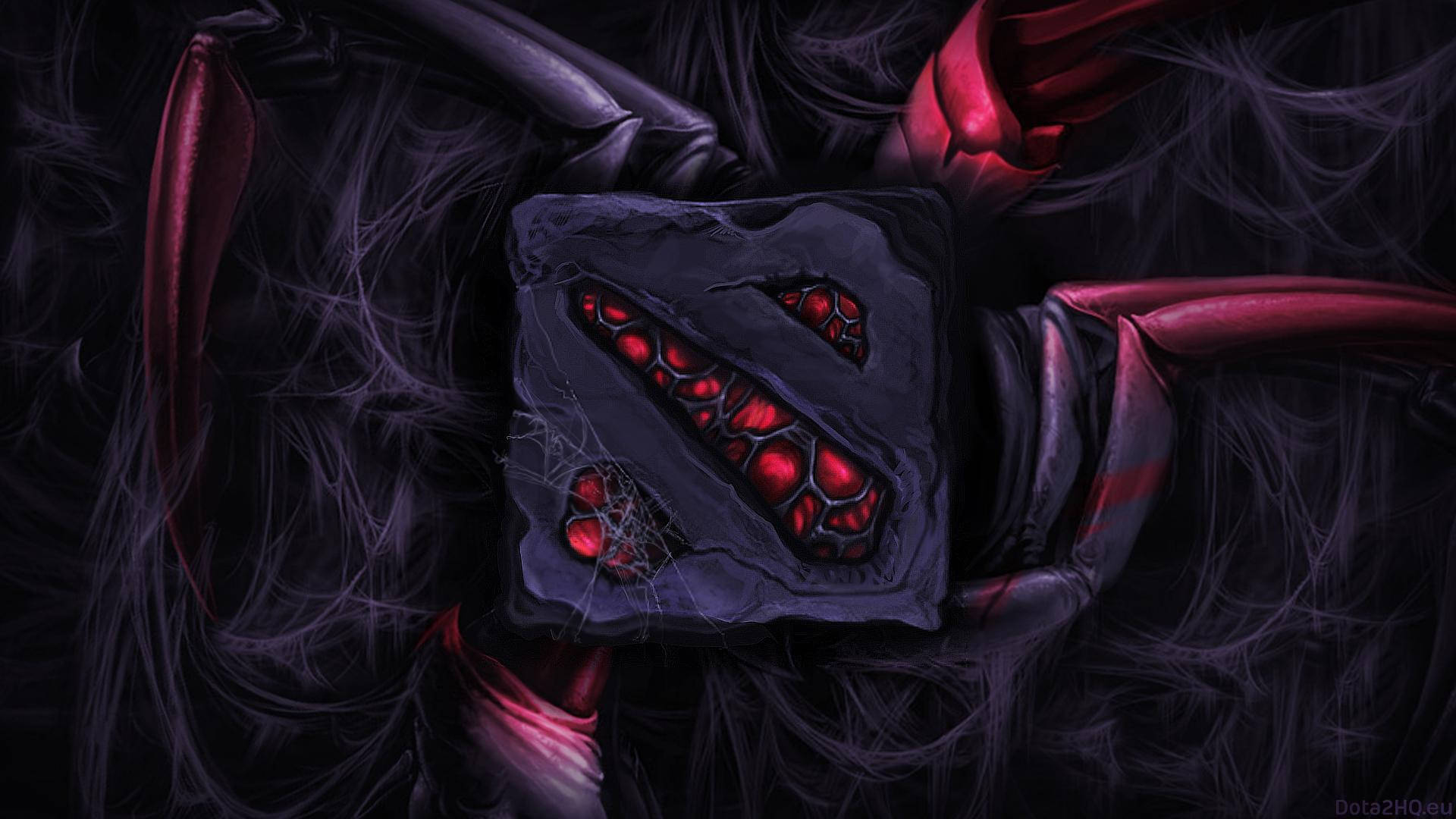 Dota 2 Logo Creepy Red Background