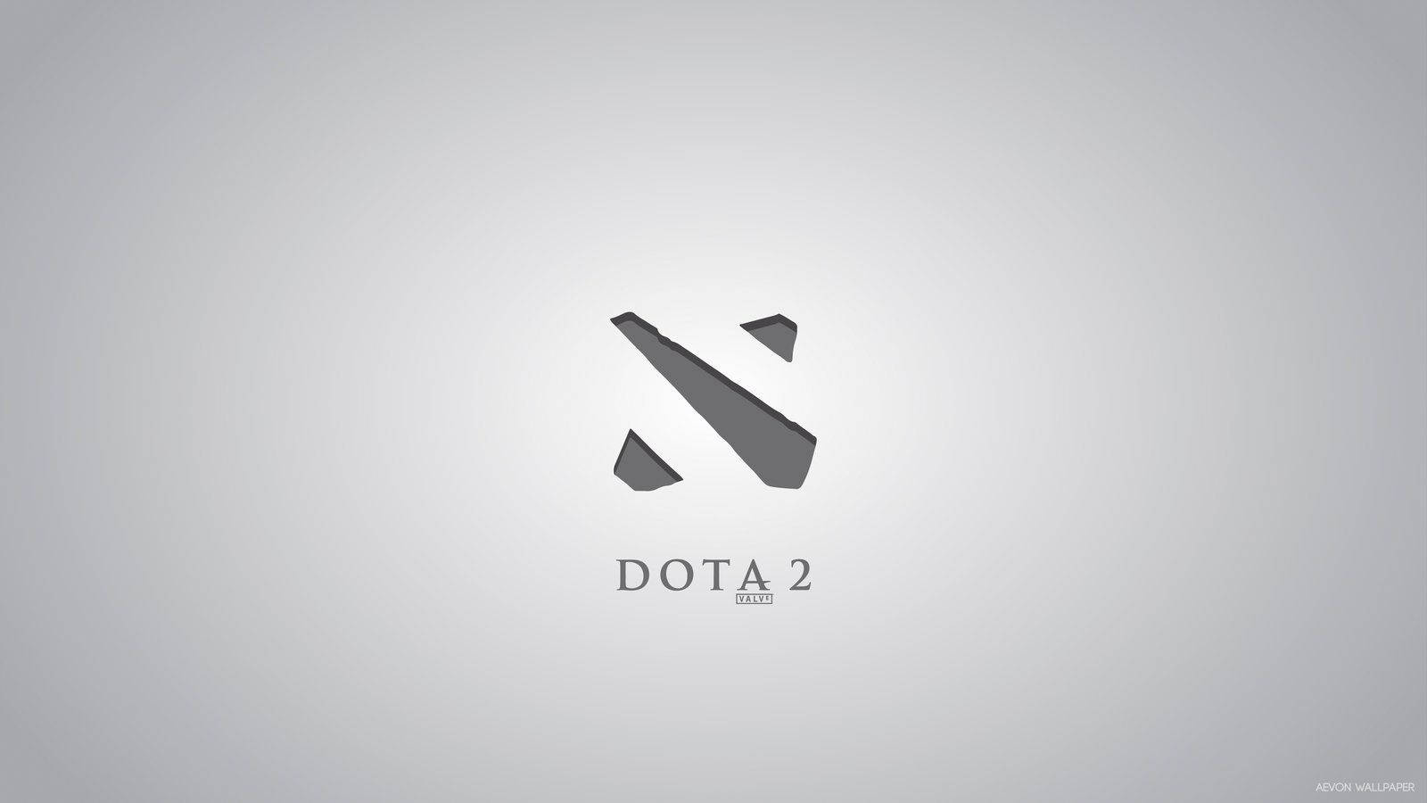 Dota 2 Logo Light Gray Background