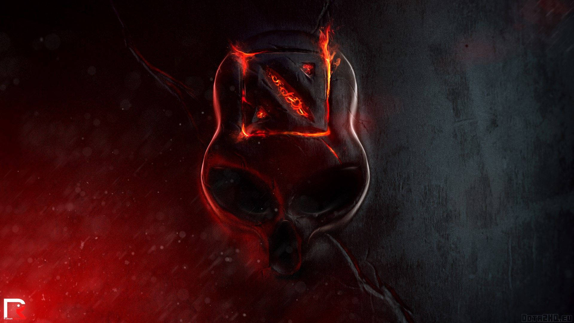 Dota 2 Logo Skull Background