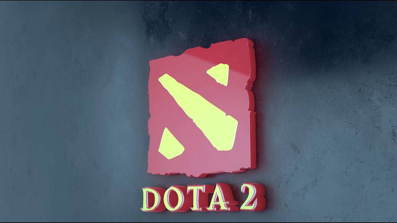 Dota 2 Logo Slanted Background