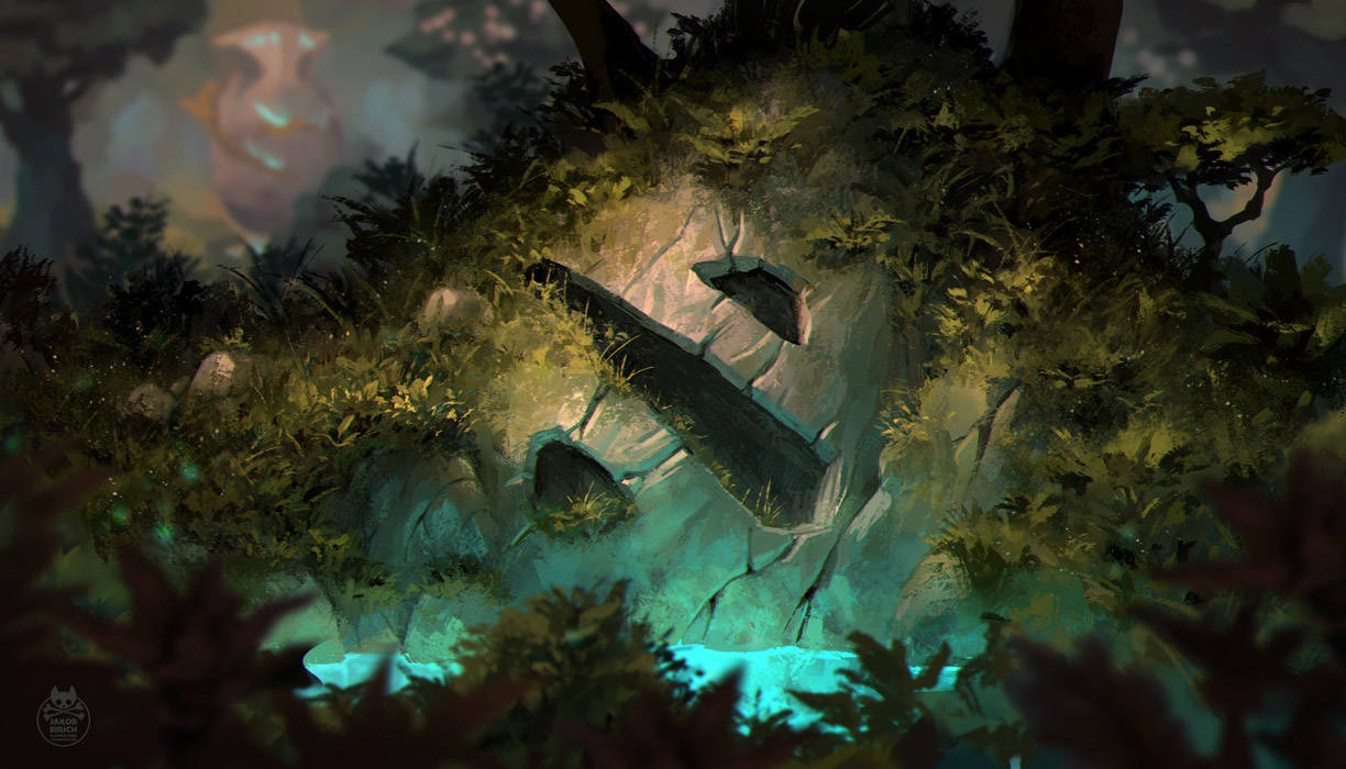 Dota 2 Logo Tree Trunk Background