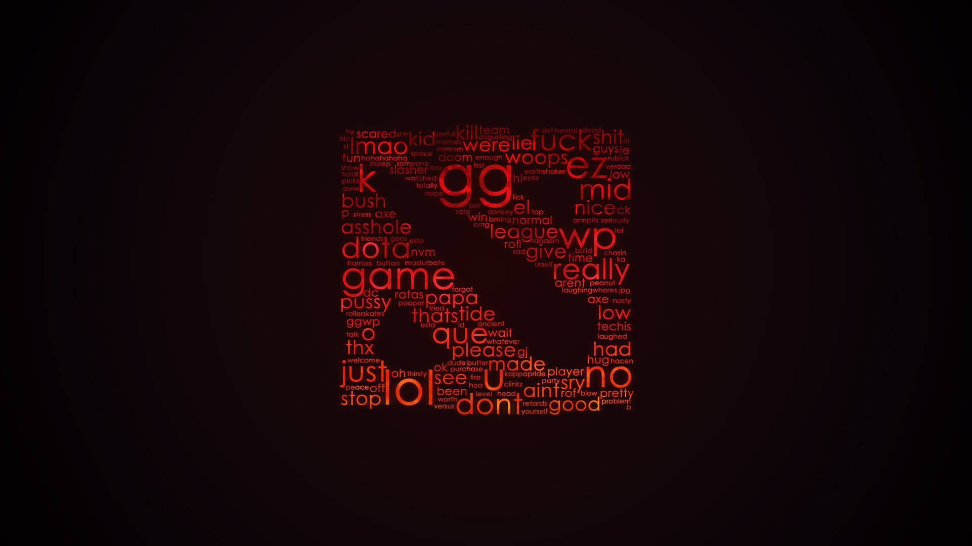 Dota 2 Logo Words Background