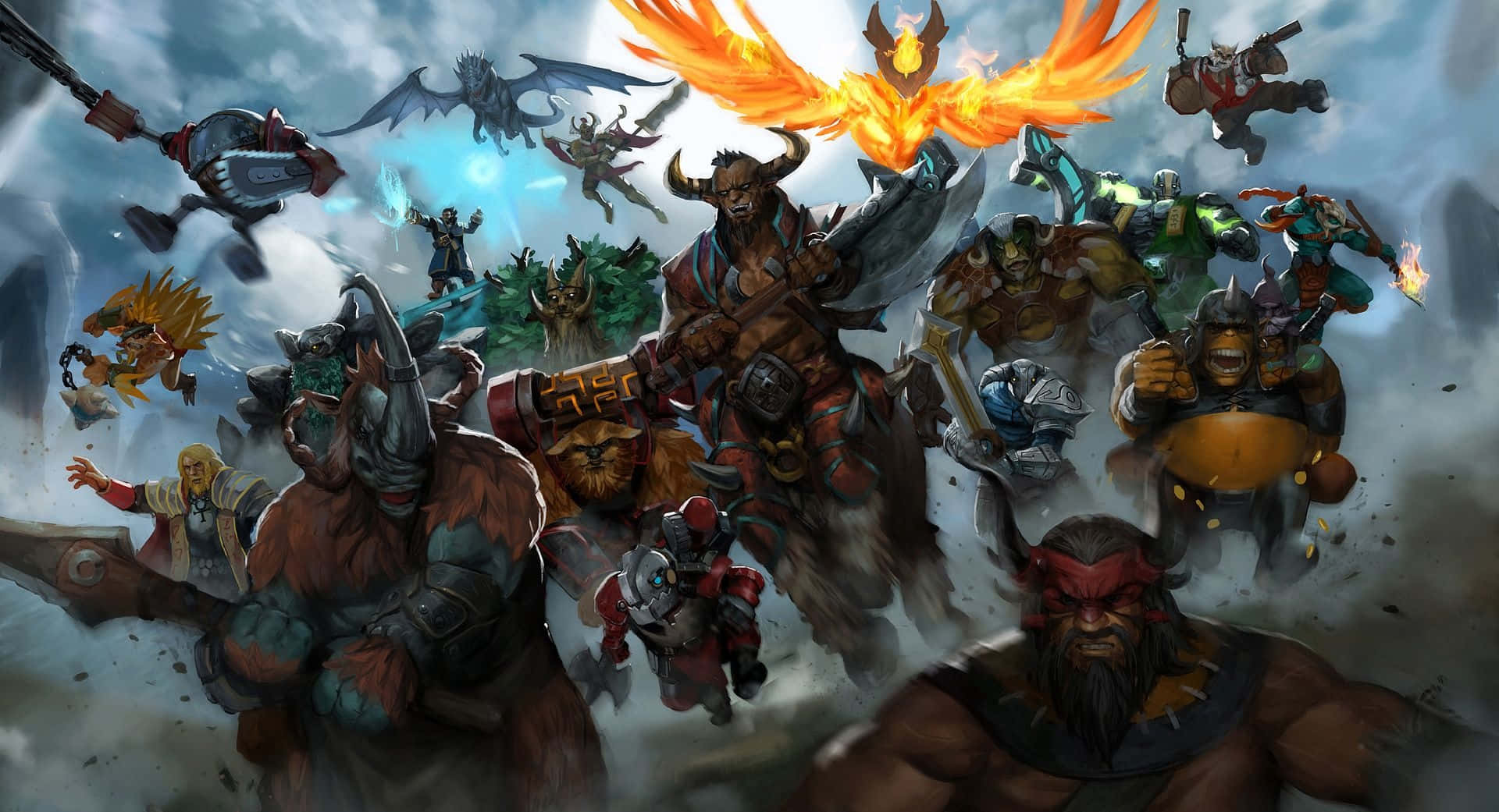 Dota Different Characters Background