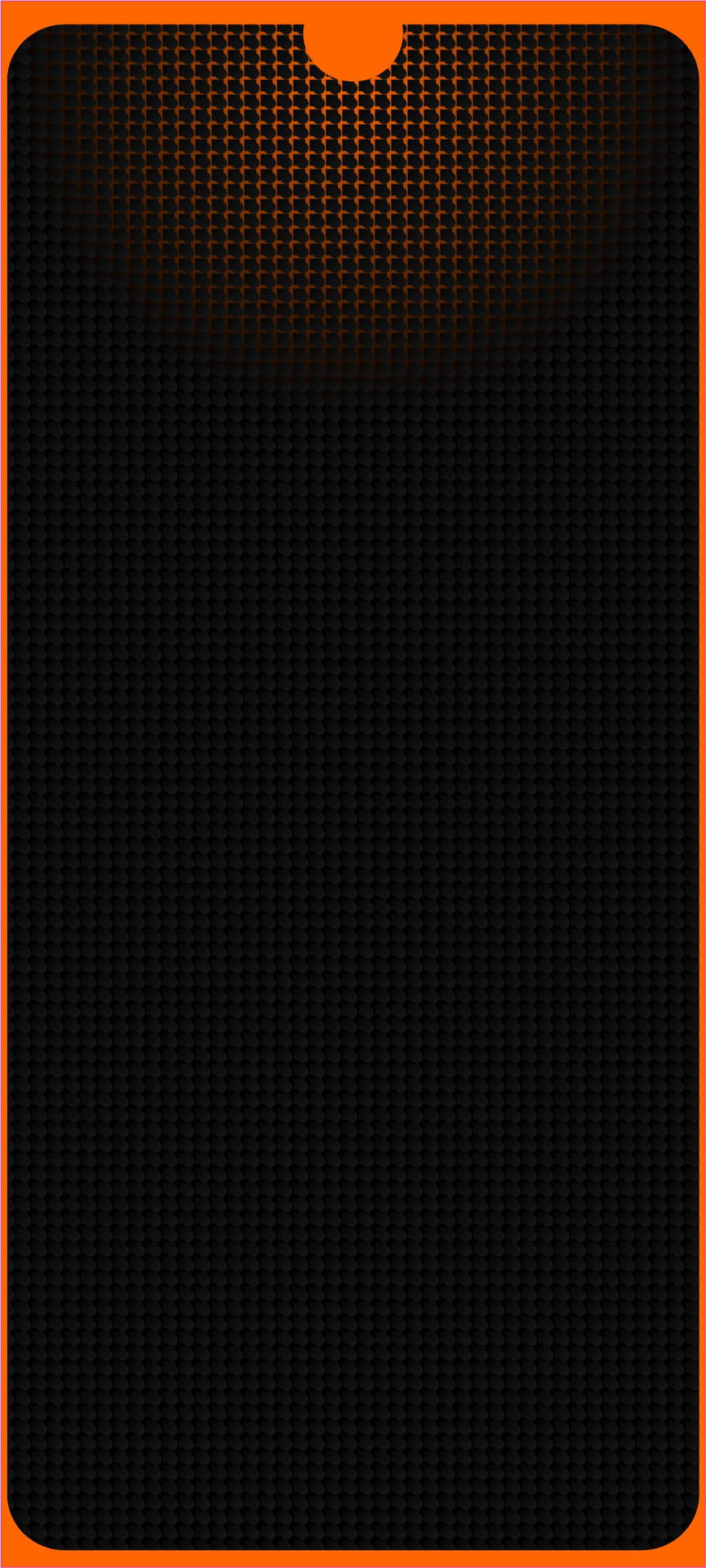 Dotted Black Pattern Orange Border Line Background