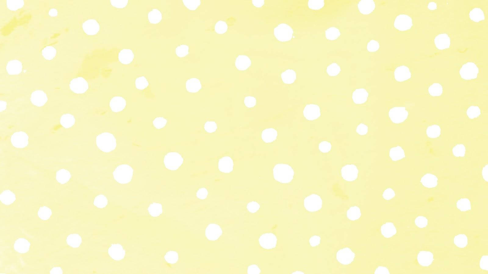 Dotted Cute Pastel Yellow Aesthetic Background