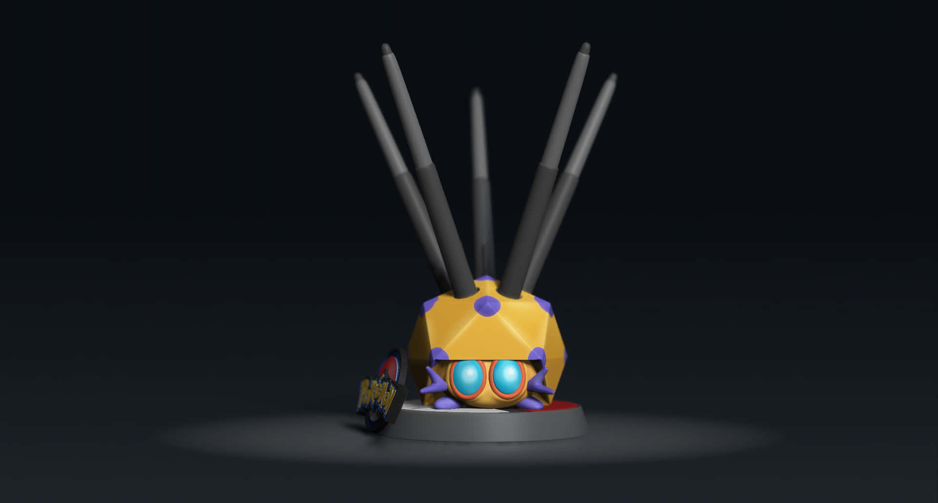Dotteer With Textured Spikes Background