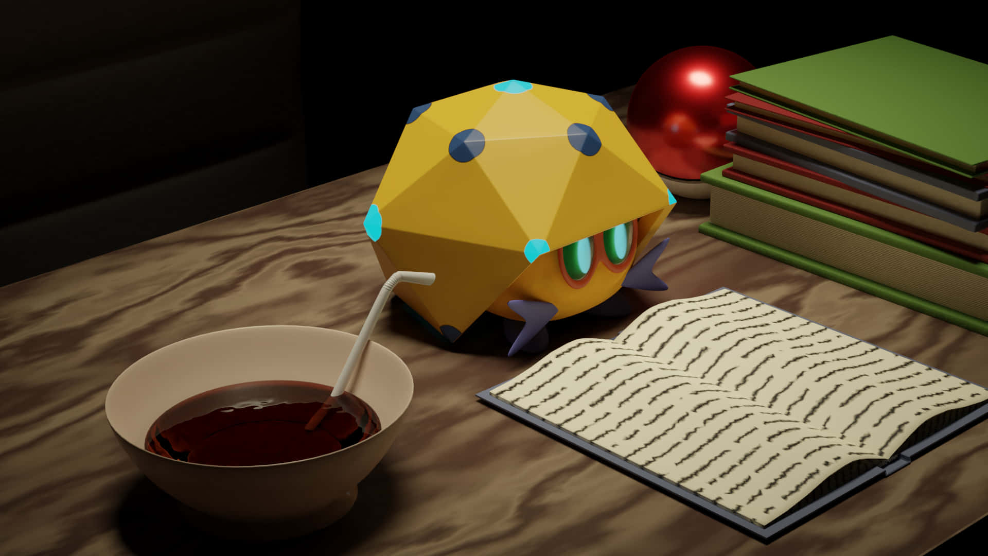 Dottler Reading A Book Background