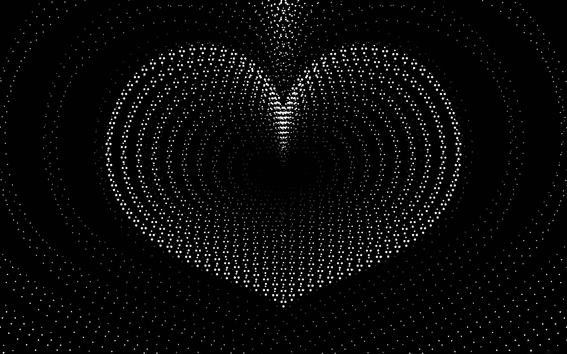 Dotty Black And White Heart Background