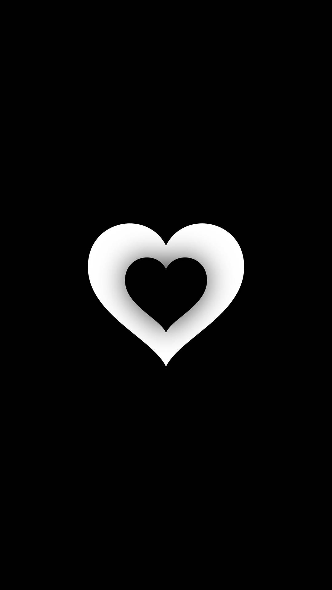 Double Black And White Heart Background