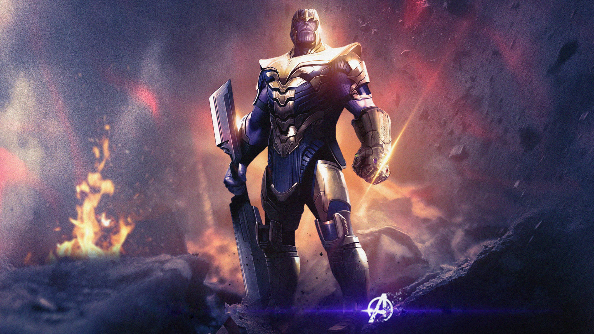 Double-bladed Sword Thanos Hd