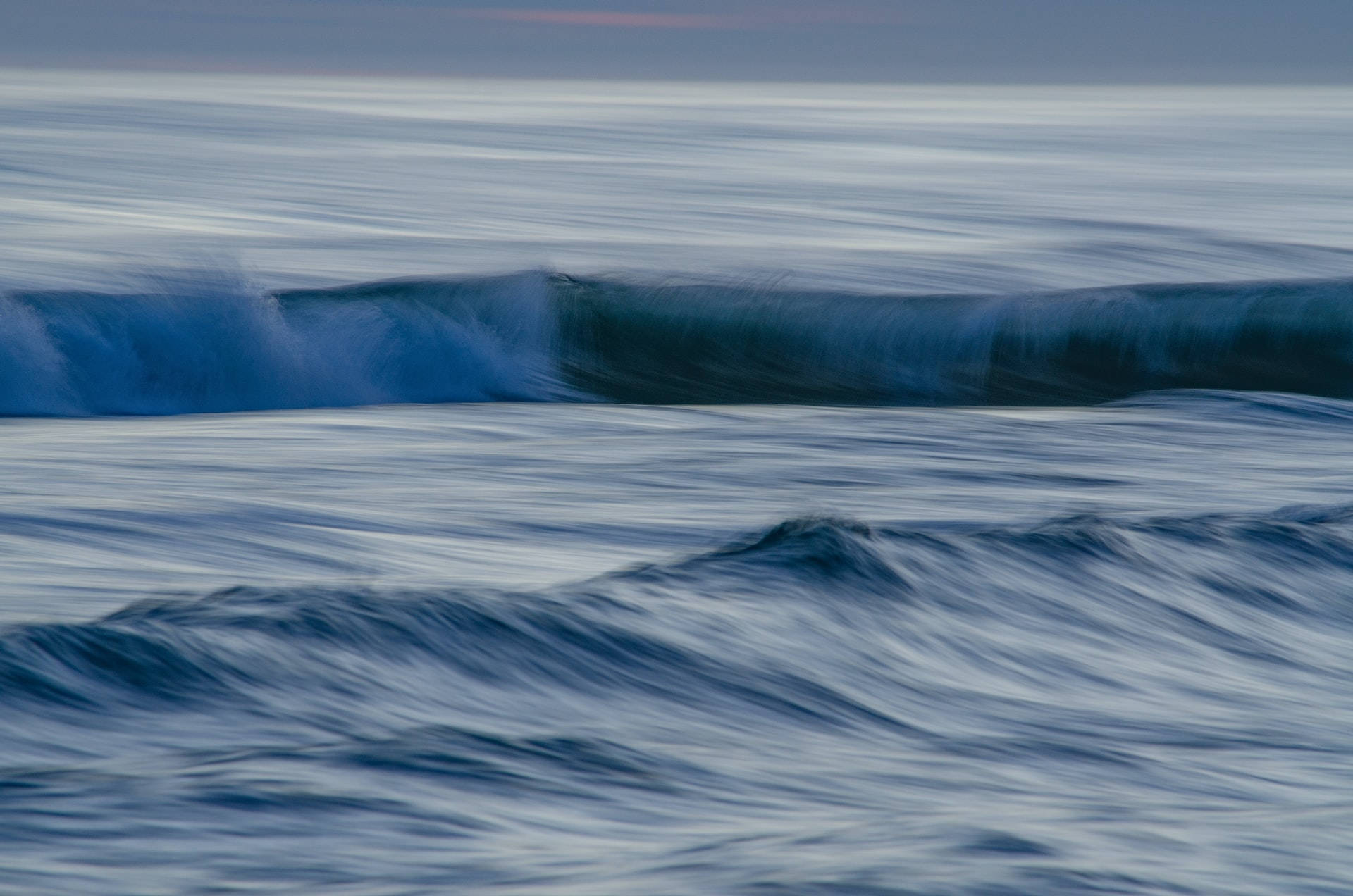 Double Waves Of Moving Water