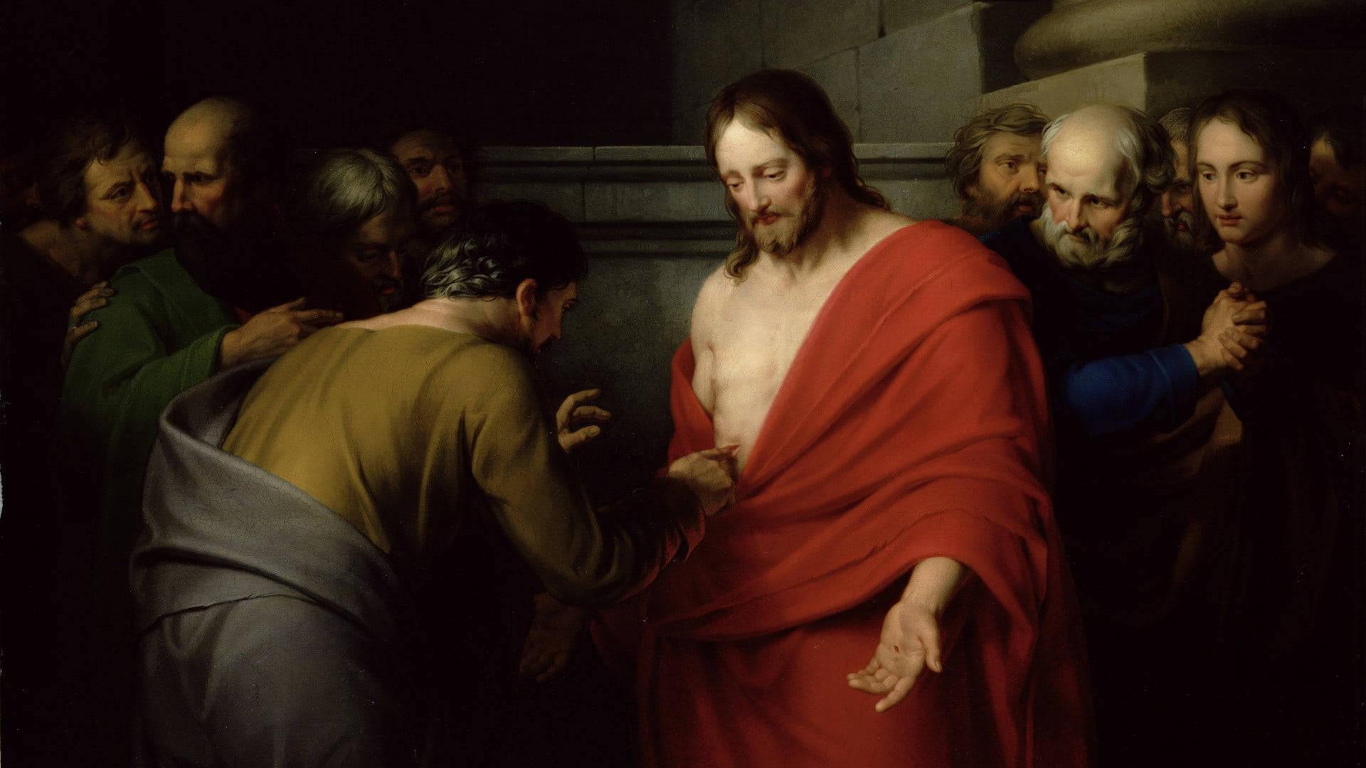 Doubting Thomas And Jesus Desktop Background