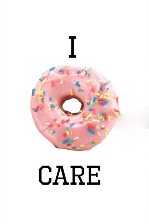 Doughnut With I Don’t Care Frosting Background